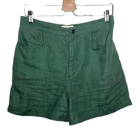 Jean Jones x Field Day Green Linen Farm to Table Unisex Shorts Medium - Picture 2 of 11